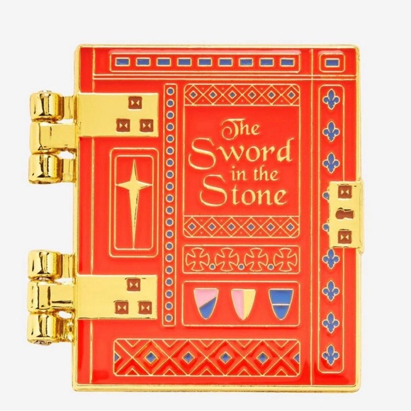 New with tag Disney Loungefly Sword In The Stone Hinged Story Book Enamel Pin - Picture 5 of 7